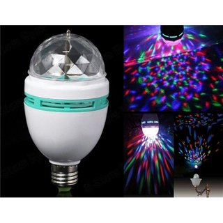 DDH Disco Light Mini Party Lamp LED 3W Effect Rotating Decorative RGB Crystal Electric Bulb - Electricals | Buy online on ZillyBuy