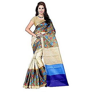 Sharda Creation Multicolour Bhagalpuri Silk saree With Blouse Piece - Sarees | Buy online on ZillyBuy