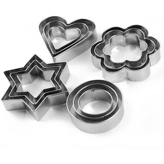 Right Traders Stainless Steel Cookie Cutter for Bakeware Decorating Biscuits Cookie Cutter  (Pack of 12) - Cookware | Buy online on ZillyBuy
