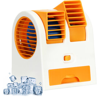 Right traders  Mini Small USB Air Cooling Fan - Portable Dual Bladeless Air Conditioner