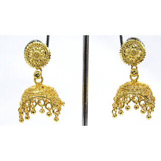 Golden Small Drop Layer Jhumka Earring - Earrings | Buy online on ZillyBuy