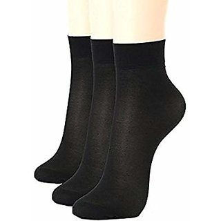CH Fashion Black Transparent Nylon Socks for Girl Pack of 3 - Socks | Buy online on ZillyBuy