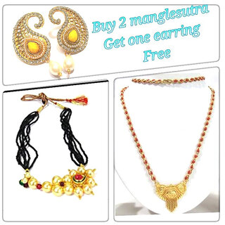 New combo Offer Buy 2 Manglesutra Get 1 Earring Free - Jewellery Sets | Buy online on ZillyBuy