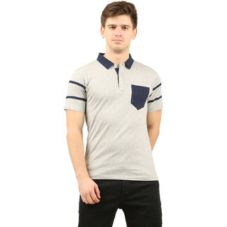 manlino cotton polo t shirt for men melange 