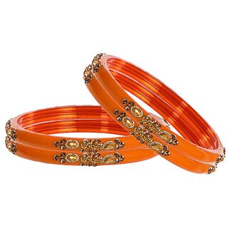JP Bangles Glass Bangle set for Women-Set of 4(Tamma)