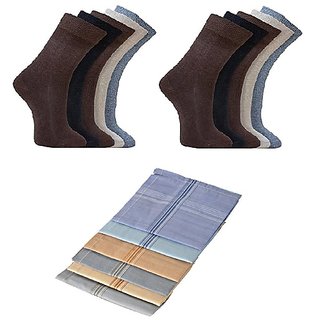 ch fashion Combo of 10 Socks and 6 Colourful Handkerchiefs - Socks | Buy online on ZillyBuy