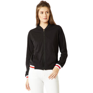 Miss Chase Black On It First Ribbed Jacket - Jackets & Coats | Buy online on ZillyBuy