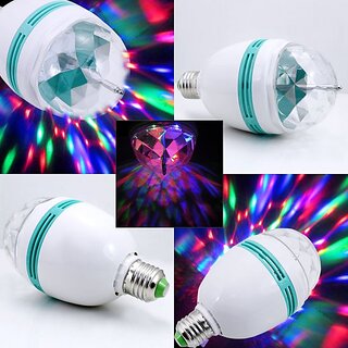 Right Traders 3W Colorful Auto Roating RGB LED Bulb Stage Light Party Lamp Disco Light (pack of 3) - Electricals | Buy online on ZillyBuy