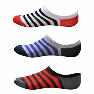 Multicolour Cotton Loafer Socks- Pair of 3 - Socks | Buy online on ZillyBuy