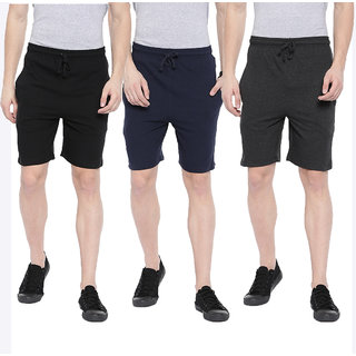Manlino Men's Premium Plain Shorts (Pack of 3) - Shorts | Buy online on ZillyBuy
