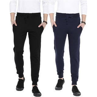 Manlino Men's Premium Plain Track Pant (Pack of 2)