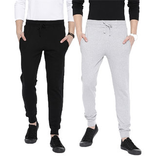 Manlino Men's Premium Plain Track Pant (Pack of 2)