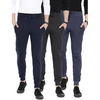 Manlino Men's Premium Plain Track Pant (Pack of 3)