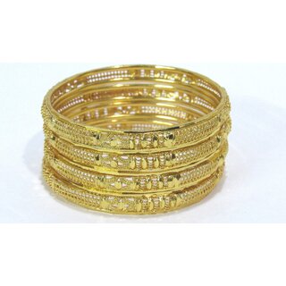 Golden Nice Design Jali Bangles Set of 4 - Bangles & Bracelets | Buy online on ZillyBuy