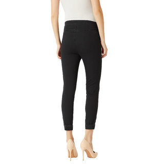 New Women Miss Chase Women's Black Super Skinny High Rise Regular Length Embellished Clean Look 