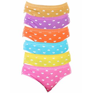 Minha Women's Panties Cotton Multicolor pack of 6