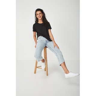 Zooks Women Solid Black Round Neck T-shirt