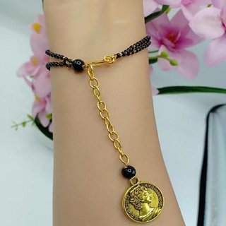 Queen Elizabeth Printed Coin Pendant Mangalsutra Bracelet - Bangles & Bracelets | Buy online on ZillyBuy